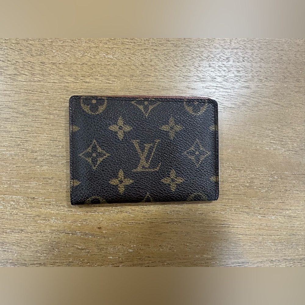 Louis Vuitton Monogram Leather Bifold Card Holder Wallet
